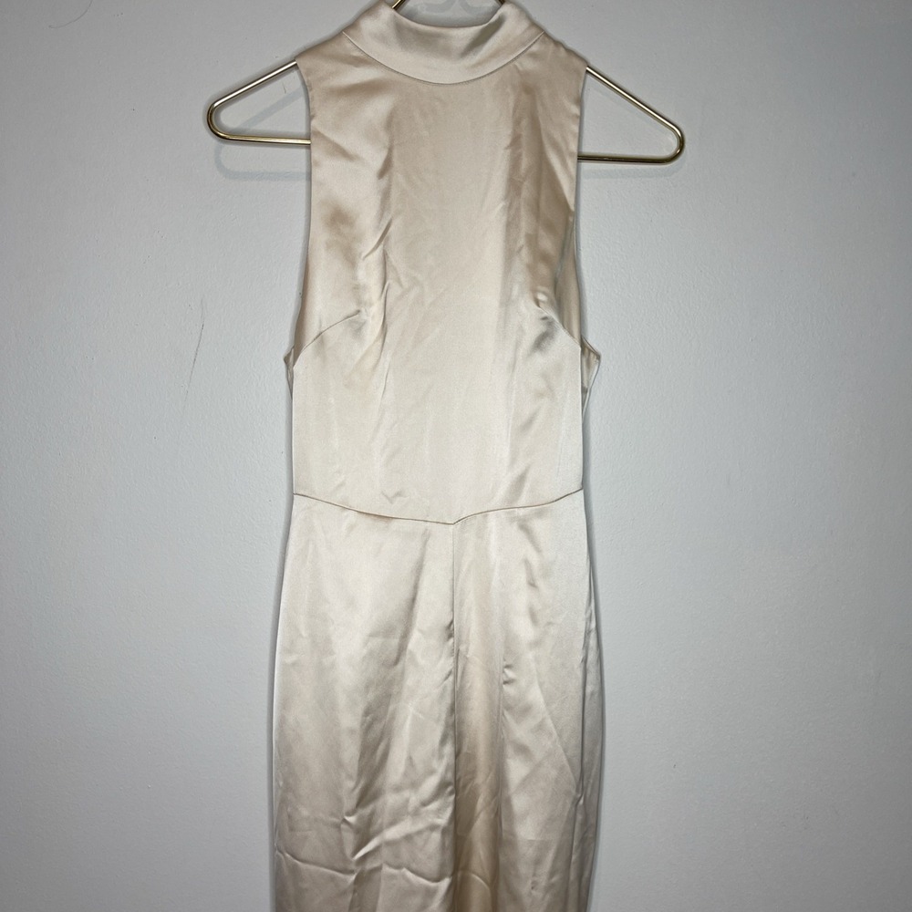 New Fame & Partners High Neck Mermaid Skirt Golden Dress US 0